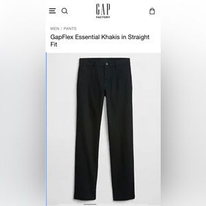 NWT Gap Factory Essential Khaki Straight True Black size 32x28